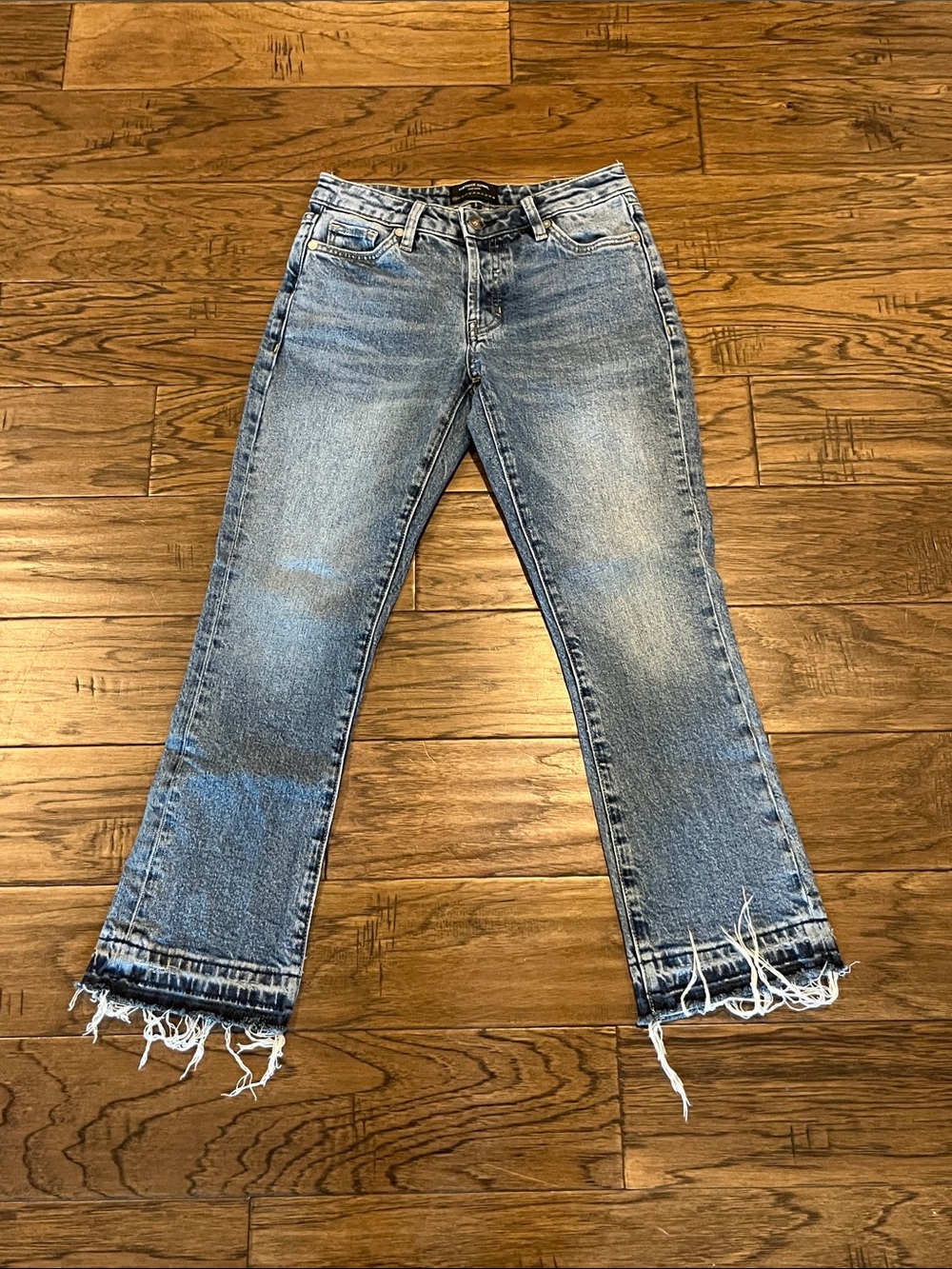 Earnest Sewn Mid Rise Flare Crop Size 24